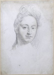 Portræt af Sarah Churchill, hertuginde af Marlborough (1660-1744) (blyant på vellum)